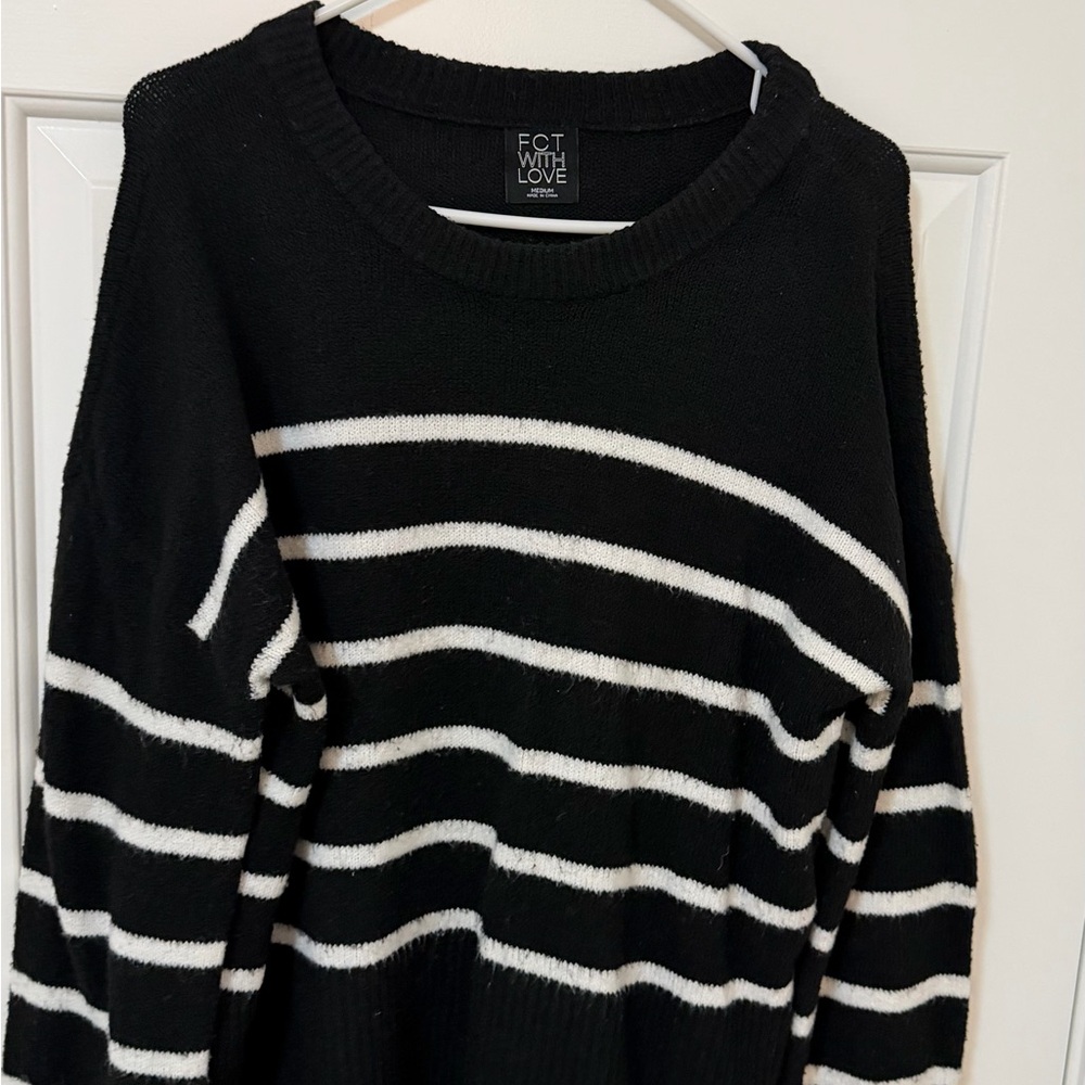 Black and White Striped Sweater